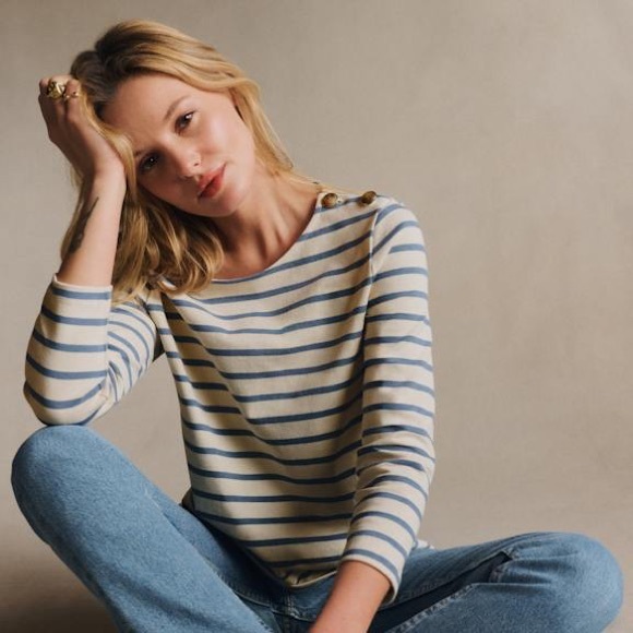 Sezane Tops - Sezane Colette Mariniere Vintage Blue